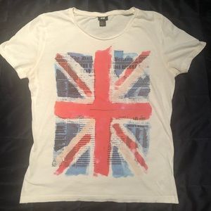 H&M Union Jack British Flag t-shirt medium